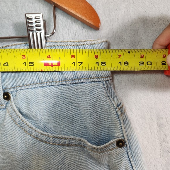 Forever 21 Light Wash Denim Mini Skirt Y2K Jeans Skirt Light Blue - Picture 5 of 6